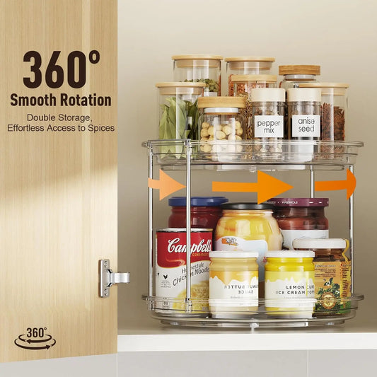 2-Tier Rotating Kitchen Organizer