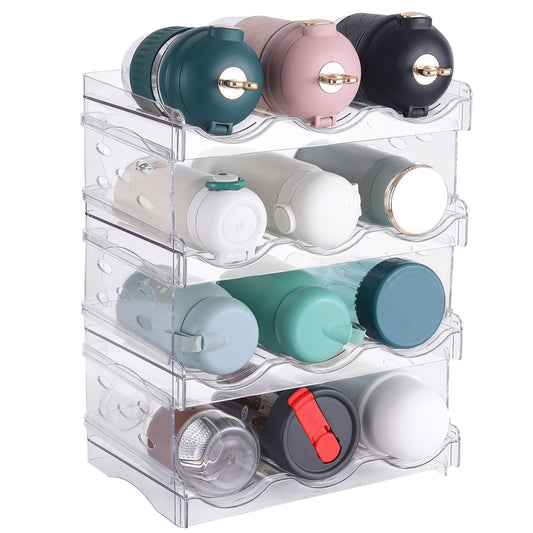4-Tier Bottle Storage Organizer Keep—Your Fridge Clean & Clutter Free