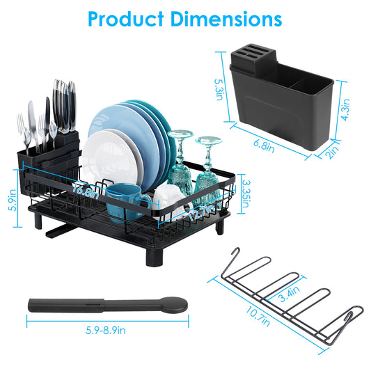 Modern Dish Drying Rack with Drainboard