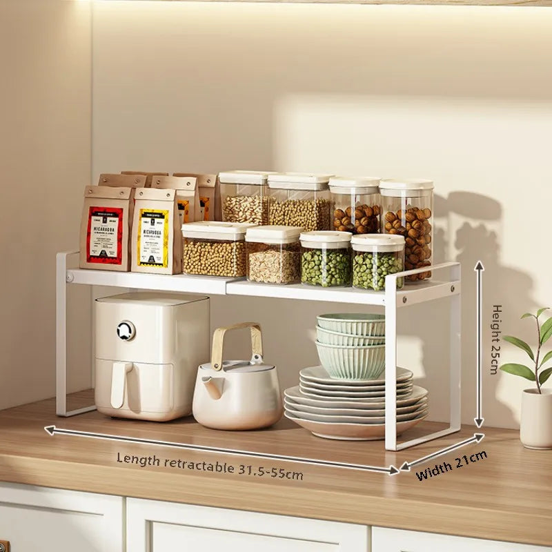 Expandable Cabinet Shelf Rack—Double Your Storage Space Instantly