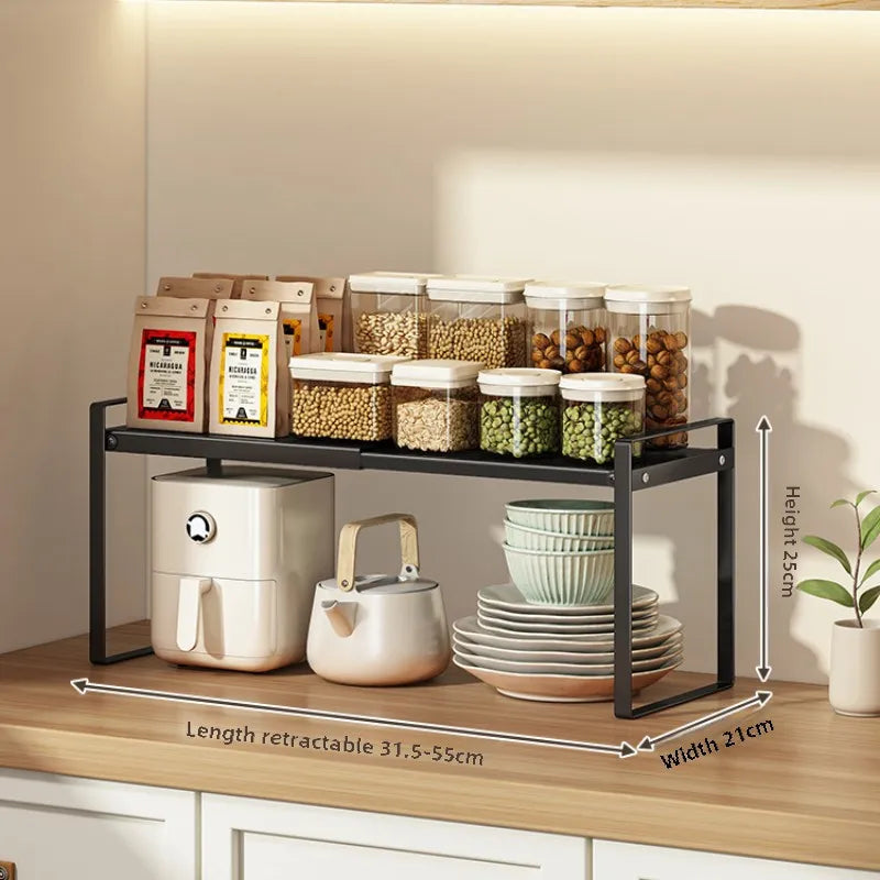 Expandable Cabinet Shelf Rack—Double Your Storage Space Instantly